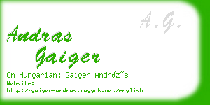 andras gaiger business card